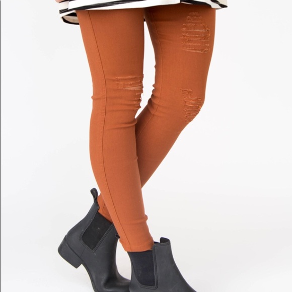 agnes and dora distressed jeggings